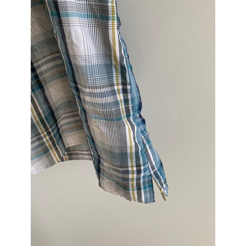 Mens Eddie Bauer Button Down Short Sleeve Plaid Shirt size XL - Picture 5 of 6